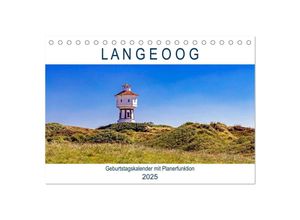 9783435340934 - Langeoog Geburtstagskalender (Tischkalender 2025 DIN A5 quer) CALVENDO Monatskalender