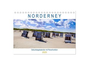 9783435342570 - NORDERNEY Geburtstagskalender mit Planerfunktion (Tischkalender 2025 DIN A5 quer) CALVENDO Monatskalender