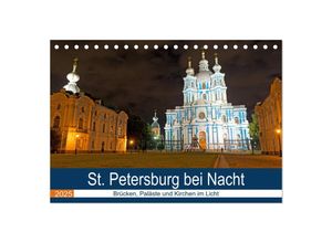 9783435345861 - St Petersburg bei Nacht (Tischkalender 2025 DIN A5 quer) CALVENDO Monatskalender