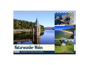 9783435348015 - Naturwunder Wales (Tischkalender 2025 DIN A5 quer) CALVENDO Monatskalender