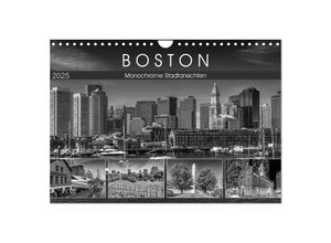 9783435366064 - BOSTON Monochrome Stadtansichten (Wandkalender 2025 DIN A4 quer) CALVENDO Monatskalender