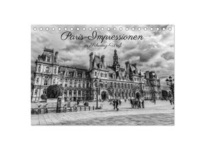 9783435366385 - Paris-Impressionen in Schwarz-Weiß (Tischkalender 2025 DIN A5 quer) CALVENDO Monatskalender