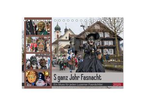 9783435373536 - S ganz Johr Fasnacht (Tischkalender 2025 DIN A5 quer) CALVENDO Monatskalender