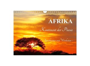 9783435376124 - AFRIKA - Kontinent der Poesie (Wandkalender 2025 DIN A4 quer) CALVENDO Monatskalender