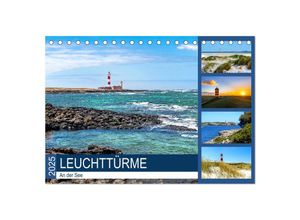 9783435383023 - Leuchttürme an der See (Tischkalender 2025 DIN A5 quer) CALVENDO Monatskalender