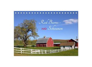 9783435383443 - Red Barns - rote Scheunen (Tischkalender 2025 DIN A5 quer) CALVENDO Monatskalender