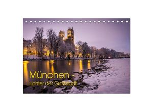 9783435395330 - München - Lichter der Großstadt (Tischkalender 2025 DIN A5 quer) CALVENDO Monatskalender