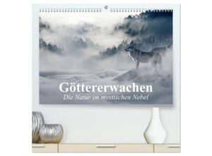 9783435440245 - Göttererwachen Die Natur im mystischen Nebel (hochwertiger Premium Wandkalender 2025 DIN A2 quer) Kunstdruck in Hochglanz