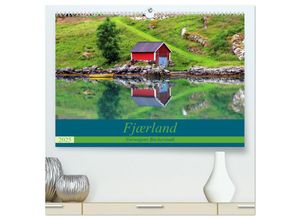 9783435440931 - Fjærland - Norwegens Bücherstadt (hochwertiger Premium Wandkalender 2025 DIN A2 quer) Kunstdruck in Hochglanz