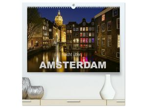 9783435446117 - Nacht über Amsterdam (hochwertiger Premium Wandkalender 2025 DIN A2 quer) Kunstdruck in Hochglanz