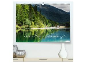 9783435449491 - Seen - Berge - Salzkammergut (hochwertiger Premium Wandkalender 2025 DIN A2 quer) Kunstdruck in Hochglanz