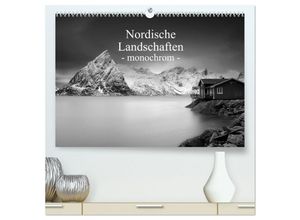 9783435449538 - Nordische Landschaften - monochrom (hochwertiger Premium Wandkalender 2025 DIN A2 quer) Kunstdruck in Hochglanz