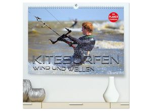 9783435465774 - Kitesurfen - Wind und Wellen (hochwertiger Premium Wandkalender 2025 DIN A2 quer) Kunstdruck in Hochglanz