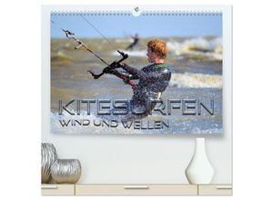 9783435468485 - Kitesurfen - Wind und Wellen (hochwertiger Premium Wandkalender 2025 DIN A2 quer) Kunstdruck in Hochglanz