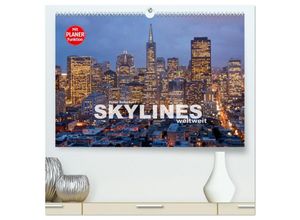 9783435471539 - Skylines weltweit (hochwertiger Premium Wandkalender 2025 DIN A2 quer) Kunstdruck in Hochglanz