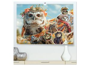 9783435473540 - Eulen-Style Noble Trendsetter (hochwertiger Premium Wandkalender 2025 DIN A2 quer) Kunstdruck in Hochglanz