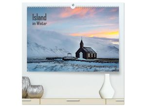 9783435474387 - Island im Winter (hochwertiger Premium Wandkalender 2025 DIN A2 quer) Kunstdruck in Hochglanz