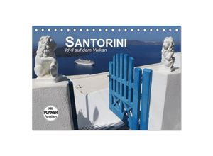 9783435487509 - SANTORINI - Idyll auf dem Vulkan (Tischkalender 2025 DIN A5 quer) CALVENDO Monatskalender