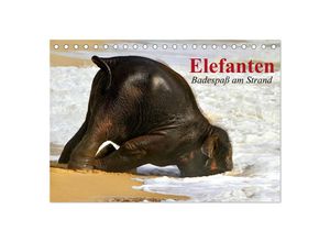 9783435496785 - Elefanten Badespaß am Strand (Tischkalender 2025 DIN A5 quer) CALVENDO Monatskalender