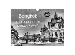 9783435511839 - Bangkok Impressionen in Schwarz Weiß (Wandkalender 2025 DIN A4 quer) CALVENDO Monatskalender