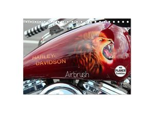 9783435517091 - Harley Davidson - Airbrush (Tischkalender 2025 DIN A5 quer) CALVENDO Monatskalender