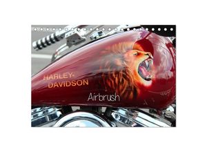 9783435523863 - Harley Davidson - Airbrush (Tischkalender 2025 DIN A5 quer) CALVENDO Monatskalender