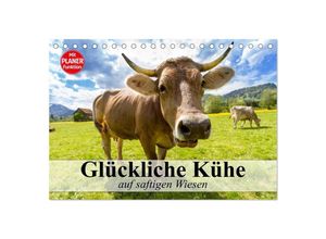 9783435529551 - Glückliche Kühe auf saftigen Wiesen (Tischkalender 2025 DIN A5 quer) CALVENDO Monatskalender