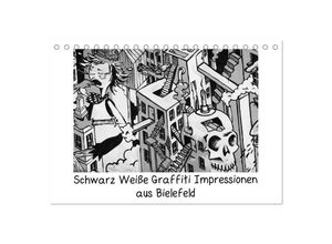 9783435531714 - Schwarz Weiße Graffiti Impressionen aus Bielefeld (Tischkalender 2025 DIN A5 quer) CALVENDO Monatskalender