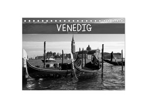 9783435531790 - Venedig schwarz-weiß (Tischkalender 2025 DIN A5 quer) CALVENDO Monatskalender