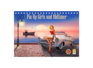 9783435587025 - Pin-Up Girls und Oldtimer by Mausopardia (Tischkalender 2025 DIN A5 quer) CALVENDO Monatskalender