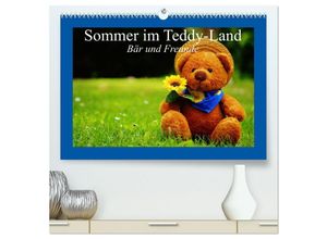 9783435588138 - Sommer im Teddy-Land Bär und Freunde (hochwertiger Premium Wandkalender 2025 DIN A2 quer) Kunstdruck in Hochglanz