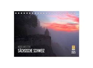 9783435588190 - Nebelwelten Sächsische Schweiz (Tischkalender 2025 DIN A5 quer) CALVENDO Monatskalender