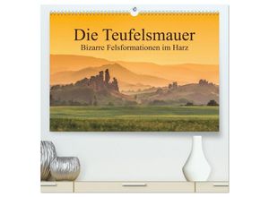 9783435590520 - Die Teufelsmauer - Bizarre Felsformationen im Harz (hochwertiger Premium Wandkalender 2025 DIN A2 quer) Kunstdruck in Hochglanz