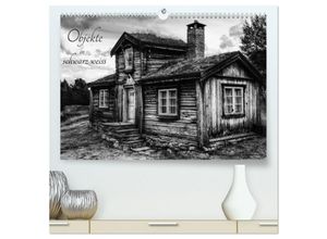 9783435593736 - Objekte in schwarz weiss (hochwertiger Premium Wandkalender 2025 DIN A2 quer) Kunstdruck in Hochglanz