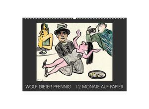 9783435597659 - Wolf-Dieter Pfenning - 12 Monate auf Papier (Wandkalender 2025 DIN A2 quer) CALVENDO Monatskalender