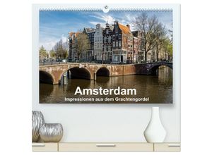 9783435599851 - Amsterdam - Impressionen aus dem Grachtengordel (hochwertiger Premium Wandkalender 2025 DIN A2 quer) Kunstdruck in Hochglanz