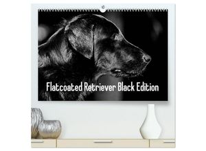 9783435601103 - Flatcoated Retriever Black Edition (hochwertiger Premium Wandkalender 2025 DIN A2 quer) Kunstdruck in Hochglanz