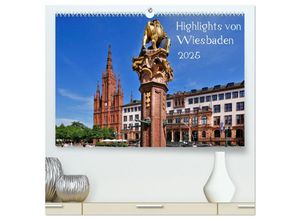 9783435601288 - Highlights von Wiesbaden (hochwertiger Premium Wandkalender 2025 DIN A2 quer) Kunstdruck in Hochglanz