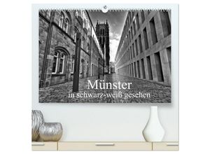 9783435603077 - Münster in schwarz-weiß gesehen (hochwertiger Premium Wandkalender 2025 DIN A2 quer) Kunstdruck in Hochglanz