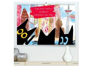 9783435604029 - Frau Kami Katze entdeckt Frankfurt am Main (hochwertiger Premium Wandkalender 2025 DIN A2 quer) Kunstdruck in Hochglanz