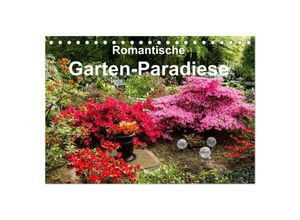 9783435608492 - Romantische Garten-Paradiese (Tischkalender 2025 DIN A5 quer) CALVENDO Monatskalender