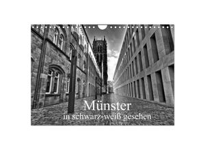 9783435613182 - Münster in schwarz-weiß gesehen (Wandkalender 2025 DIN A4 quer) CALVENDO Monatskalender