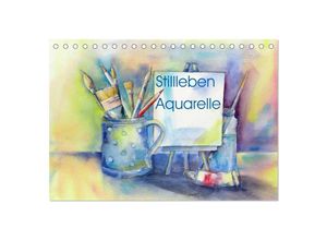 9783435621729 - Stillleben Aquarelle (Tischkalender 2025 DIN A5 quer) CALVENDO Monatskalender