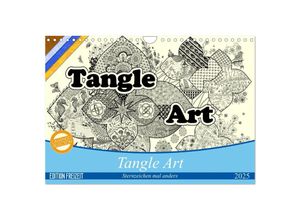 9783435626434 - Tangle-Art Sternzeichen mal anders (Wandkalender 2025 DIN A4 quer) CALVENDO Monatskalender