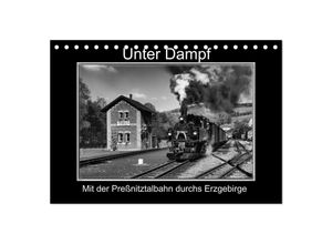 9783435632619 - Unter Dampf - Mit der Preßnitztalbahn durchs Erzgebirge (Tischkalender 2025 DIN A5 quer) CALVENDO Monatskalender