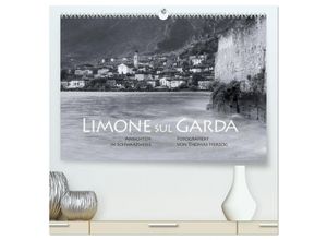 9783435635573 - Limone sul Garda schwarzweiß (hochwertiger Premium Wandkalender 2025 DIN A2 quer) Kunstdruck in Hochglanz