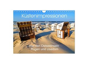 9783435641147 - Küstenimpressionen von den Ostseeinseln Rügen und Usedom (Wandkalender 2025 DIN A4 quer) CALVENDO Monatskalender