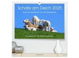 9783435642236 - Schafe am Deich 2025 Tierische Impressionen von der Nordseeküste (hochwertiger Premium Wandkalender 2025 DIN A2 quer) Kunstdruck in Hochglanz