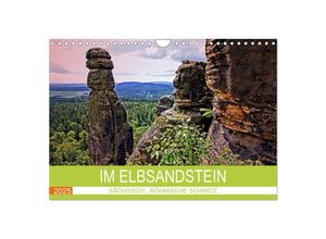 9783435645886 - Im Elbsandstein - Sächsisch-böhmische Schweiz (Wandkalender 2025 DIN A4 quer) CALVENDO Monatskalender