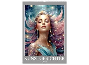 9783435647736 - Kunstgesichter (Wandkalender 2025 DIN A2 hoch) CALVENDO Monatskalender